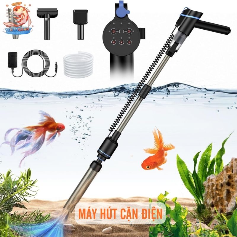 Top 7 Dụng Cụ Giúp Vệ Sinh Hồ Cá Nhanh, Sạch & Hiệu Quả 2 Máy hút cặn điện