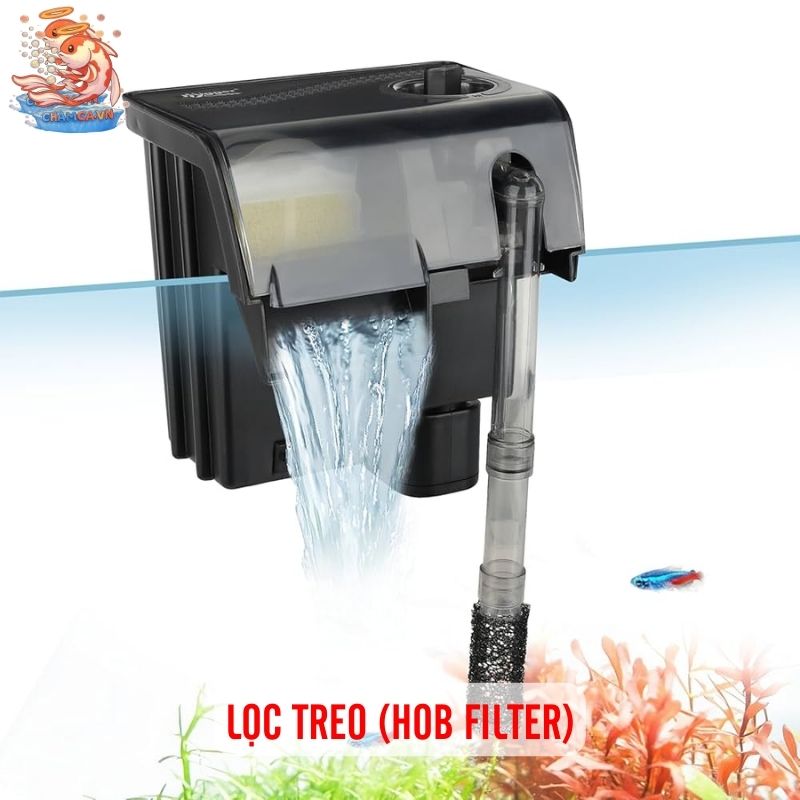 So Sánh Chi Tiết Các Loại Lọc Cho Hồ Cá Thủy Sinh 1 Lọc treo (HOB filter)