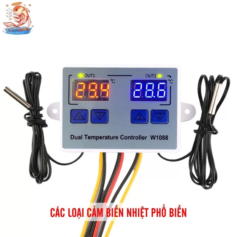 Cảm Biến Nhiệt Hồ Cá & Vai Trò Cân Bằng Hệ Sinh Thái 2 Các loại cảm biến nhiệt phổ biến