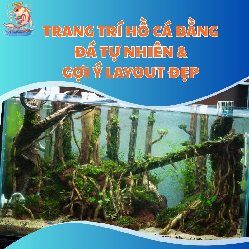 Trang Trí Hồ Cá Bằng Đá Tự Nhiên & Gợi Ý Layout Đẹp